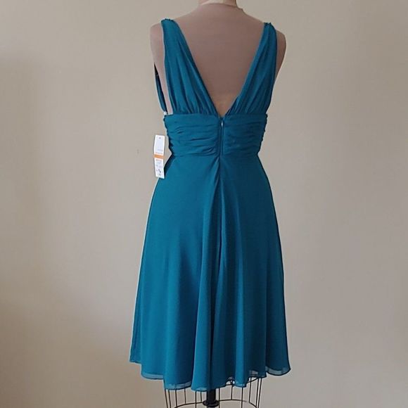 NWT Faviana Short Dress in Teal Style #6037 - Picture 3 of 4
